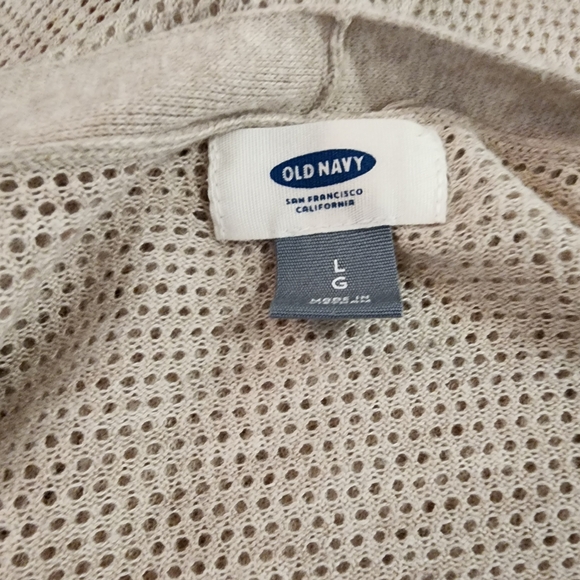 Old Navy Large Cardigan, lightweight beige color - Picture 3 of 4